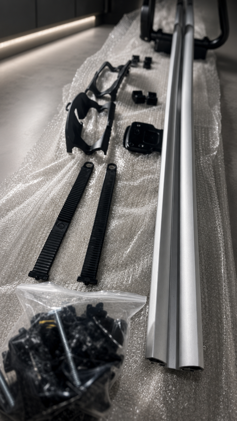 Portabicicletas de techo para Vehículo tipo Esqui gris